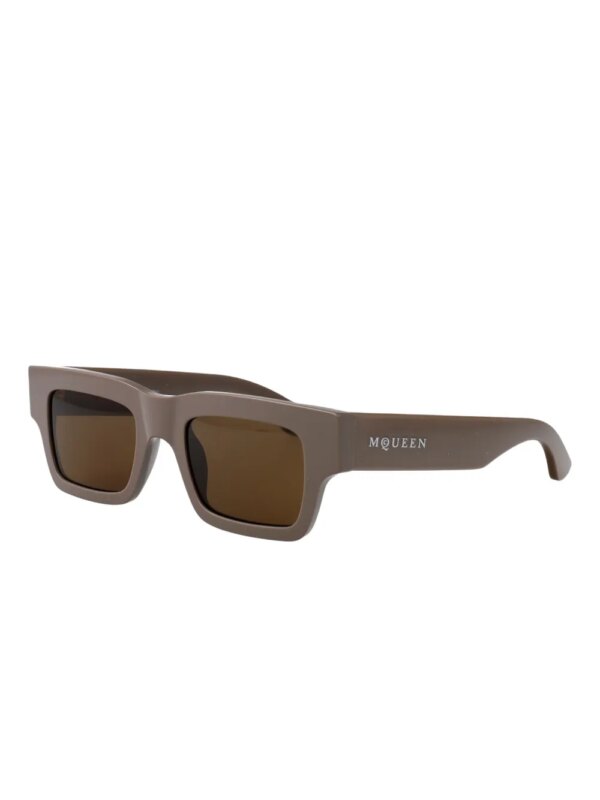 Alexander McQueen Eyewear Zonnebril met chunky montuur - Bruin