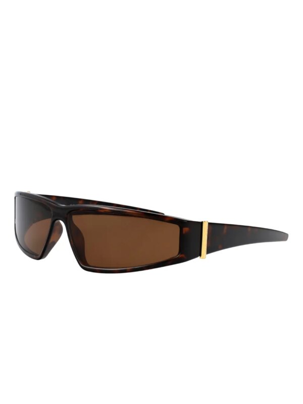 Alexander McQueen Eyewear Zonnebril met schilpadschild design - Bruin