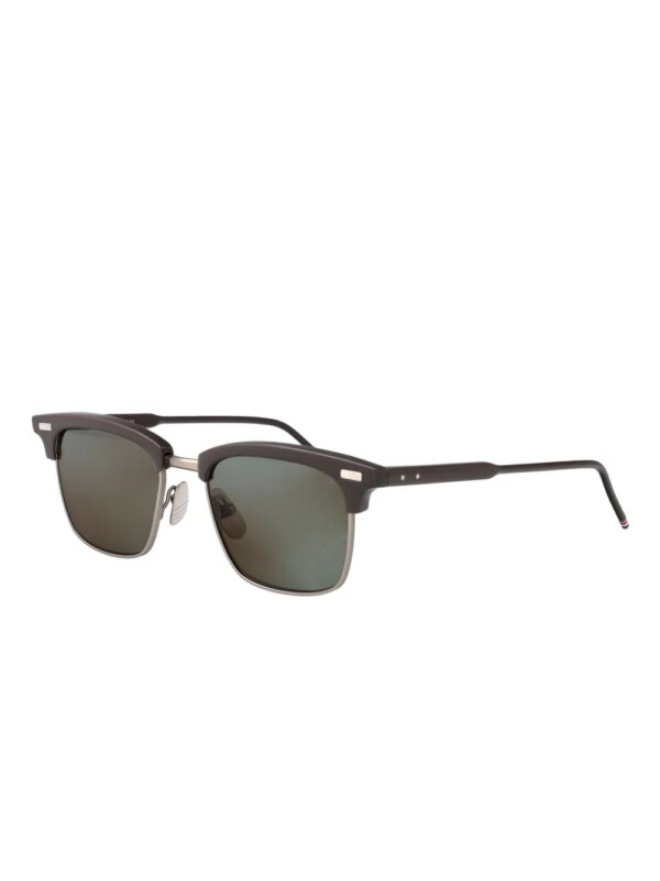 Thom Browne Eyewear Zonnebril met vierkant montuur - Grijs