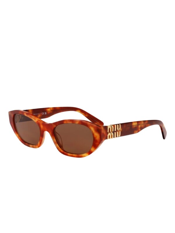 Miu Miu Eyewear Zonnebril met schilpadschild design - Bruin