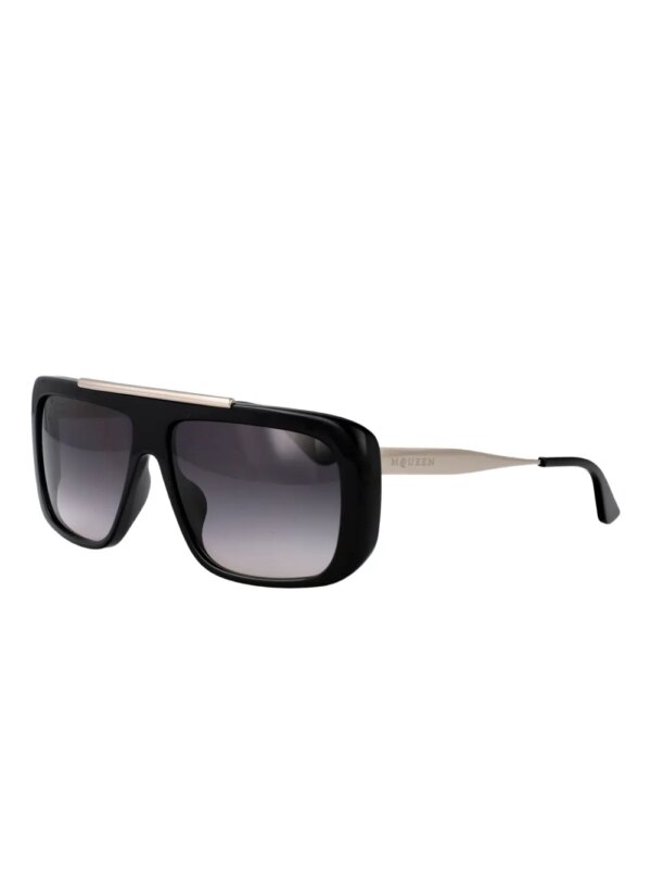 Alexander McQueen Eyewear Zonnebril met oversized vierkant montuur - Zwart