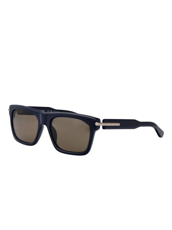 Alexander McQueen Eyewear Zonnebril met vierkant montuur - Zwart