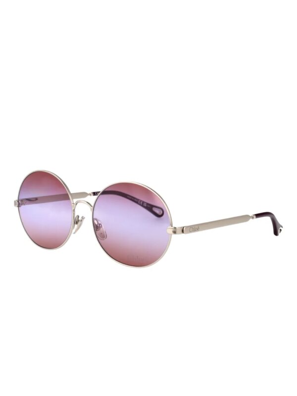 Chloé Eyewear Zonnebril met rond montuur - Goud