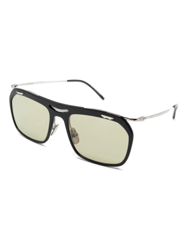 Solamor1946 Zonnebril met rechthoekig montuur - Zwart