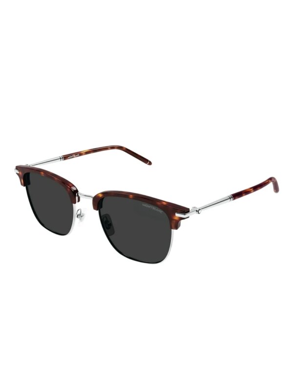 MONT BLANC EYEWEAR Zonnebril met rechthoekig montuur - Bruin