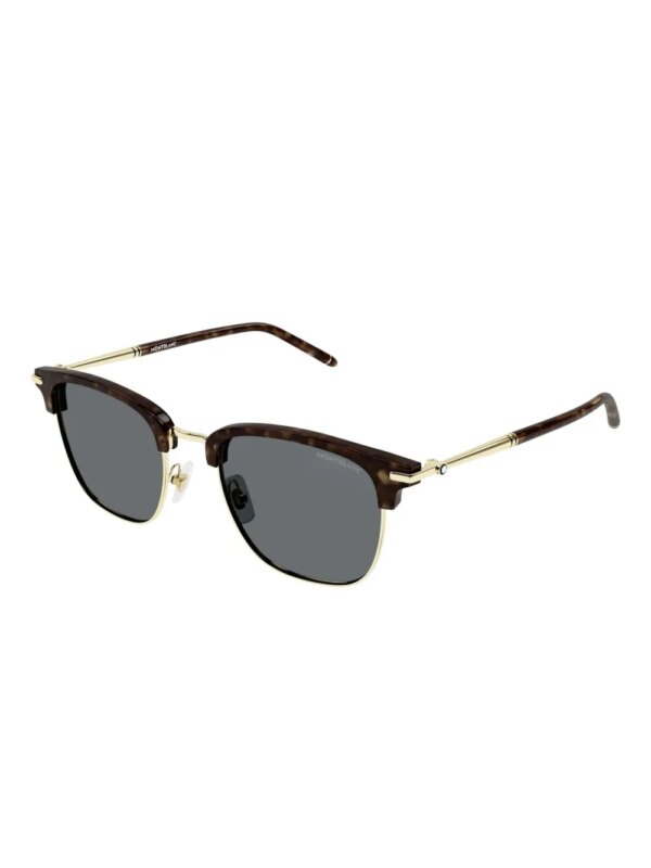 MONT BLANC EYEWEAR Zonnebril met vierkant montuur - Bruin
