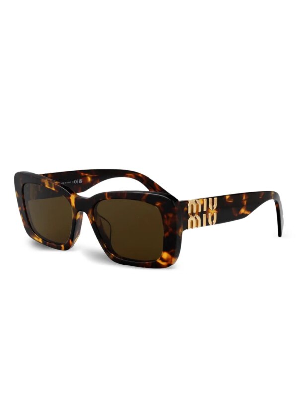 Miu Miu Eyewear Zonnebril met vierkant montuur - Bruin