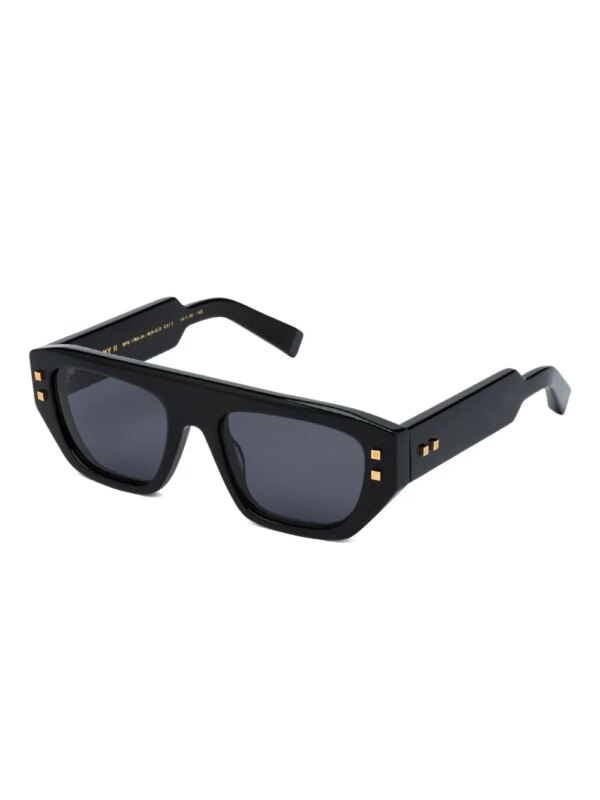 Balmain Eyewear Zonnebril met vierkant montuur - Zwart