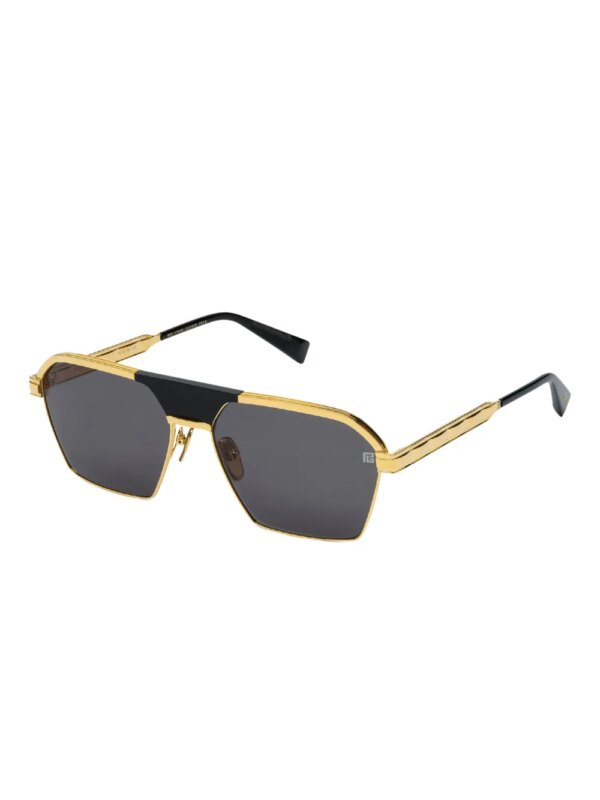 Balmain Eyewear Zonnebril met vierkant montuur - Goud