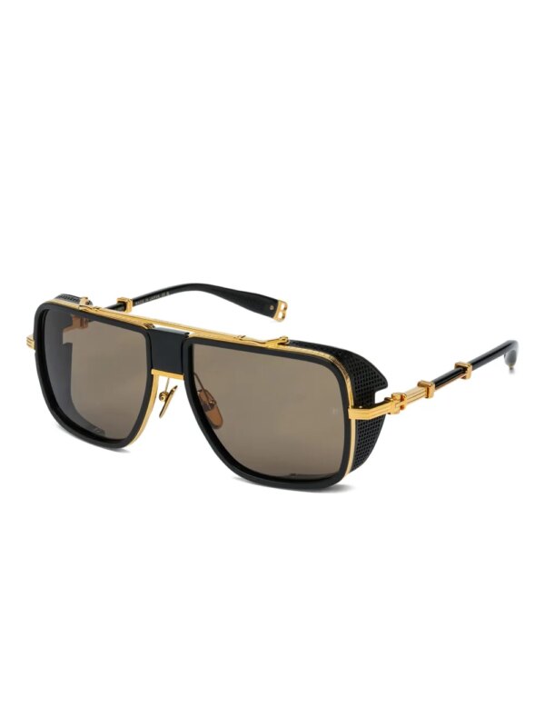 Balmain Eyewear Zonnebril met vierkant montuur - Zwart