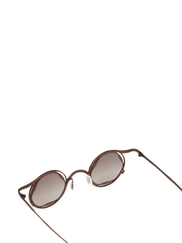 Rigards Zonnebril met rond montuur - Bruin