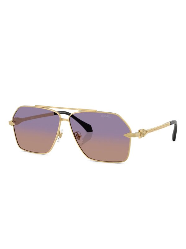 Versace Eyewear Zonnebril met geometrisch montuur - Goud