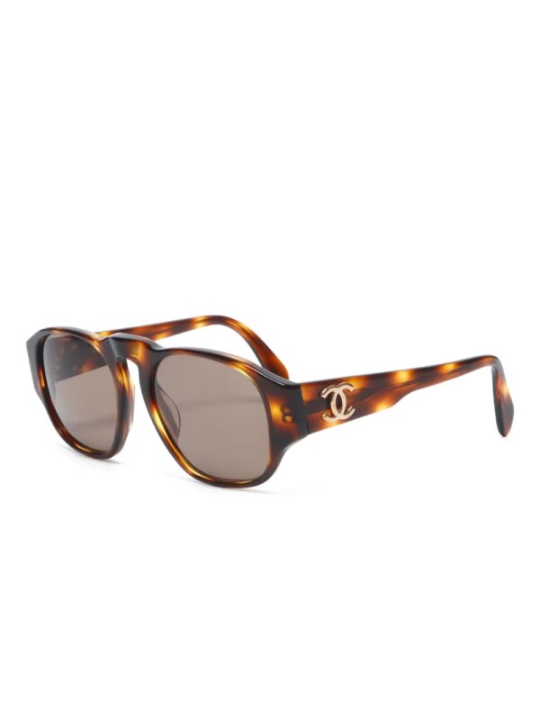 CHANEL Pre-Owned 1990-2000s CC Mark zonnebril - Bruin
