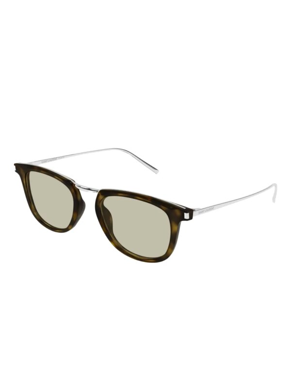 Saint Laurent Eyewear Zonnebril met schildpadschild-effect - Bruin