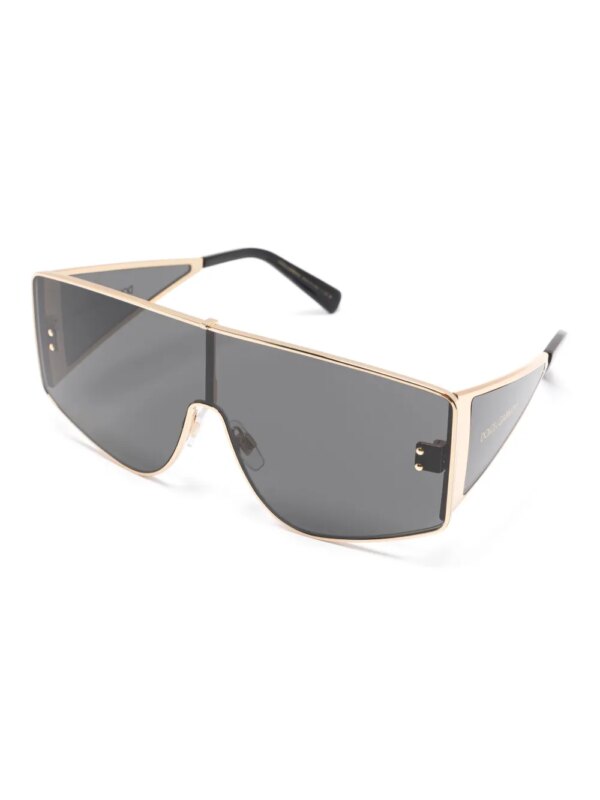 Dolce & Gabbana Eyewear Zonnebril met schild montuur - Goud