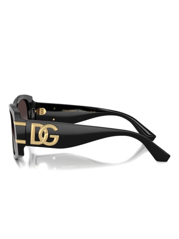 Dolce & Gabbana Eyewear Zonnebril verfraaid met logo - Zwart