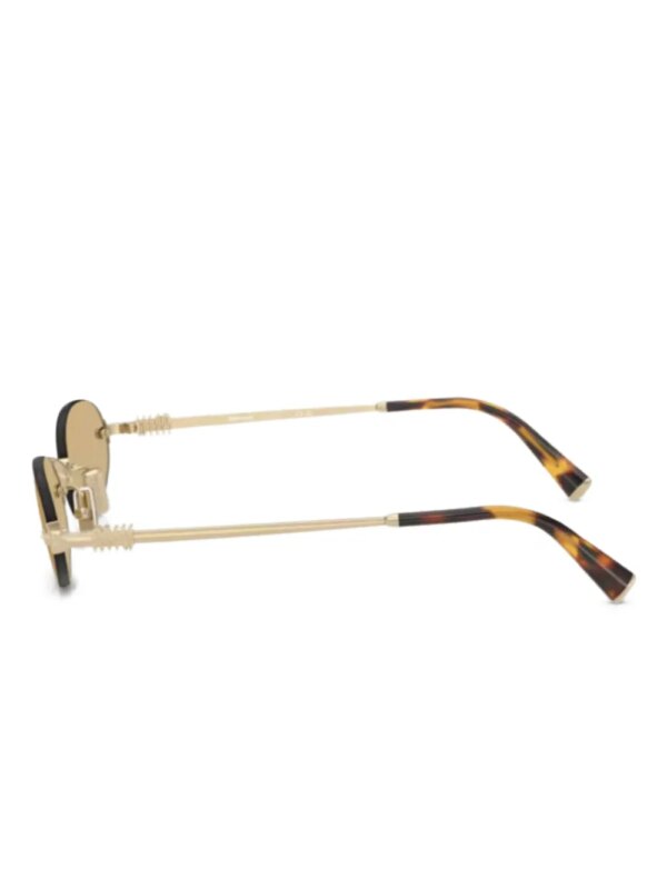Miu Miu Eyewear Zonnebril met logo - Goud