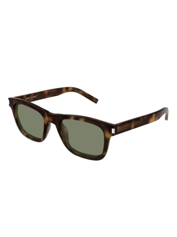 Saint Laurent Eyewear Zonnebril met gegraveerd logo - Bruin