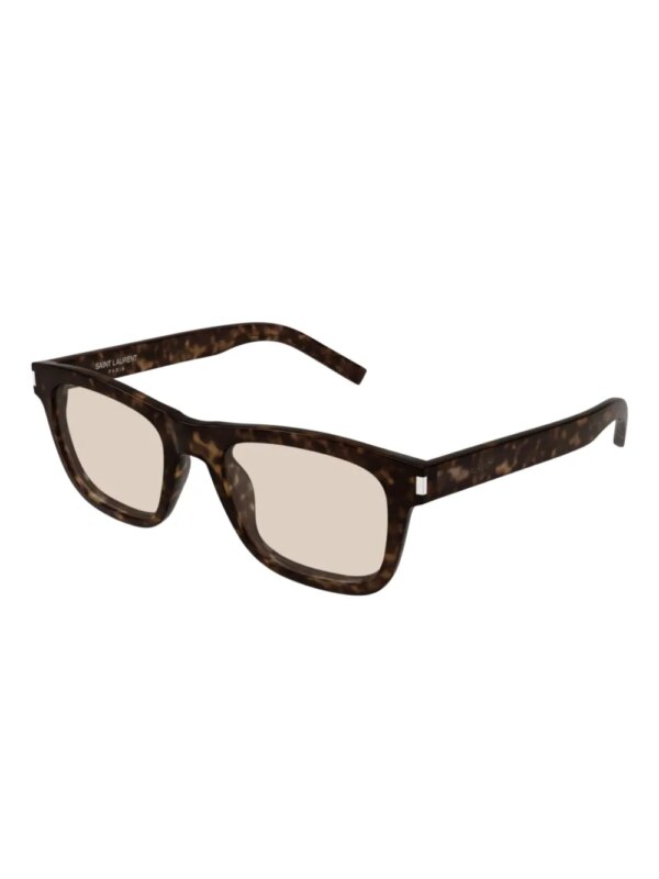 Saint Laurent Eyewear Zonnebril met gegraveerd logo - Bruin