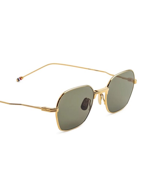 Thom Browne Eyewear Zonnebril met vierkant montuur - Goud