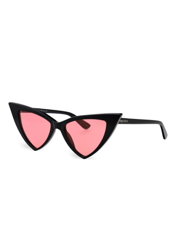 Alexander McQueen Eyewear Zonnebril met cat-eye montuur - Zwart