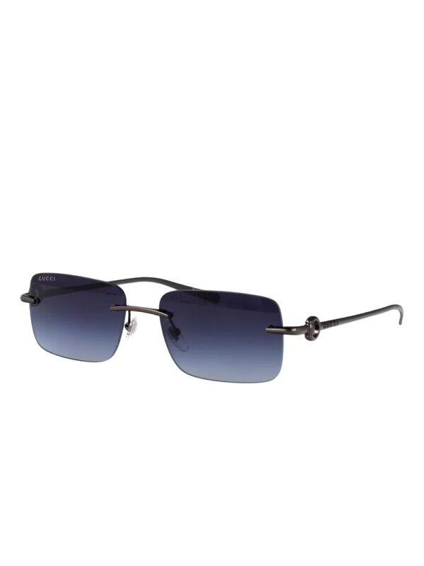 Gucci Eyewear Zonnebril met rechthoekig montuur - Grijs