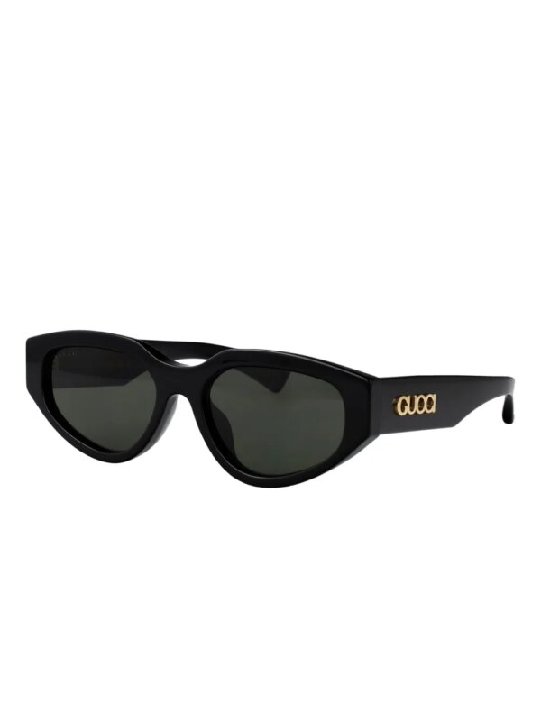 Gucci Eyewear Zonnebril met cat-eye montuur - Zwart