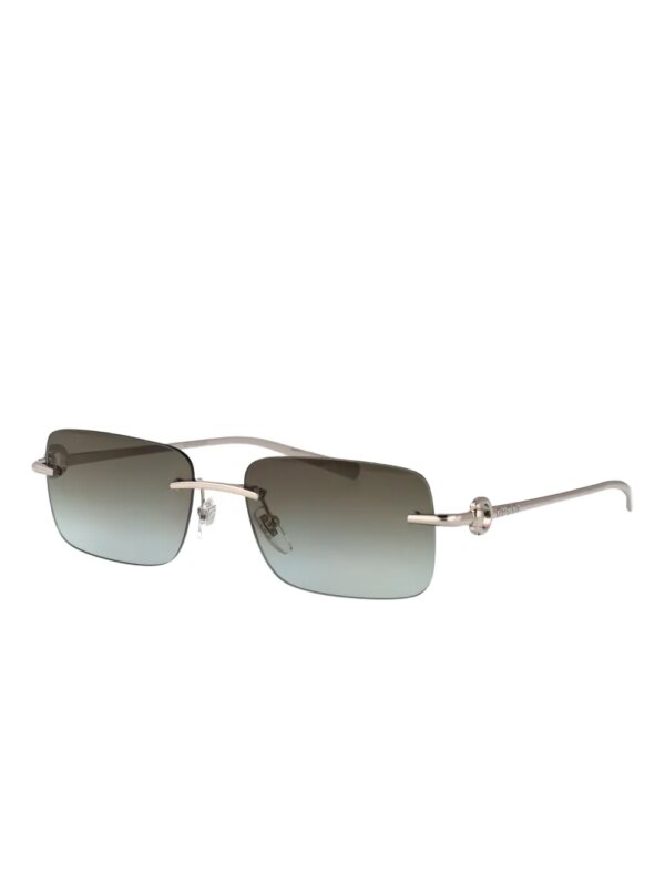 Gucci Eyewear Zonnebril met rechthoekig montuur - Grijs