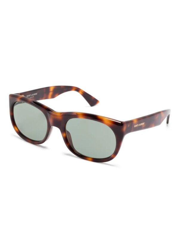 Saint Laurent Eyewear Zonnebril met schildpadschild-design - Bruin