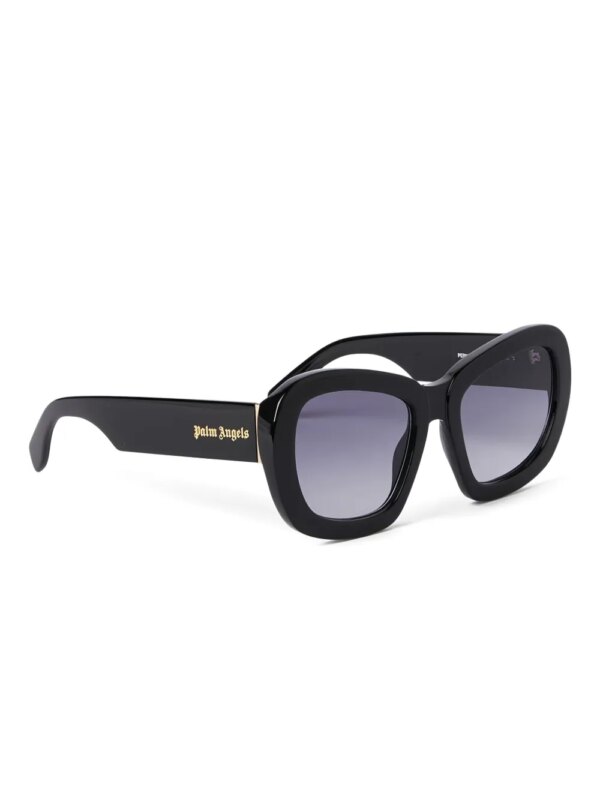 Palm Angels Eyewear Moon zonnebril met rond montuur - Zwart