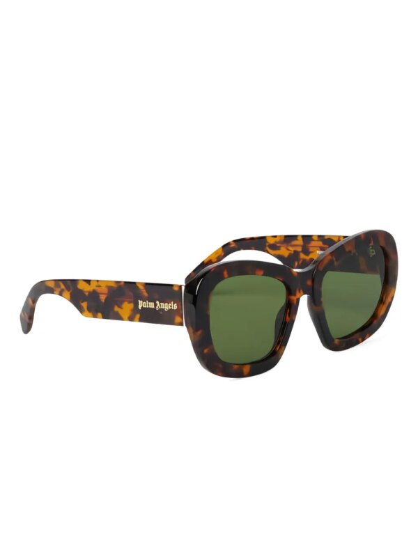 Palm Angels Eyewear Moon zonnebril met rond montuur - Bruin