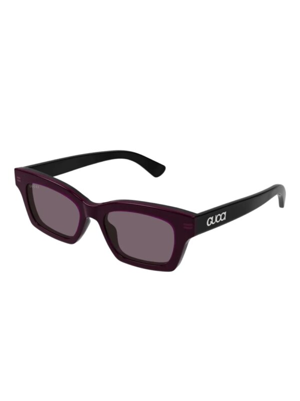 Gucci Eyewear Zonnebril met rechthoekig montuur - Zwart