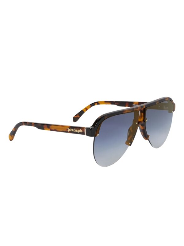 Palm Angels Eyewear Trinity zonnebril met schildpadschild-design - Blauw