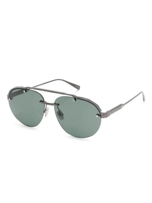 Bvlgari Zonnebril met geometrisch montuur - Zwart
