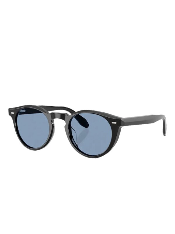 Oliver Peoples N.07 Sun zonnebril met rond montuur - Zwart