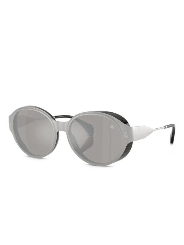 Moncler Eyewear Zonnebril met ovalen montuur - Zilver