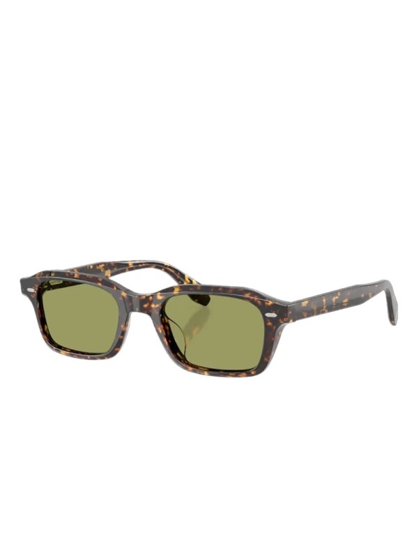 Oliver Peoples N.08 Sun zonnebril met schildpadschild design - Bruin