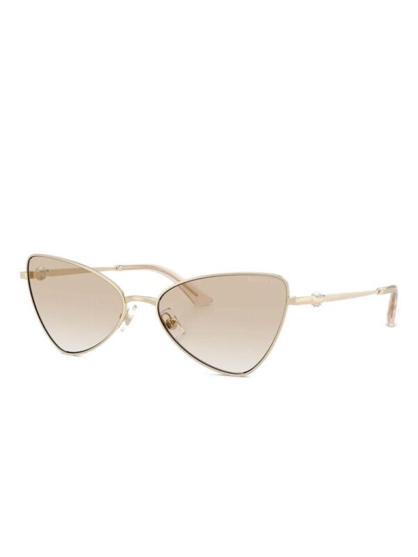 Jimmy Choo Eyewear Zonnebril met cat-eye montuur - Goud