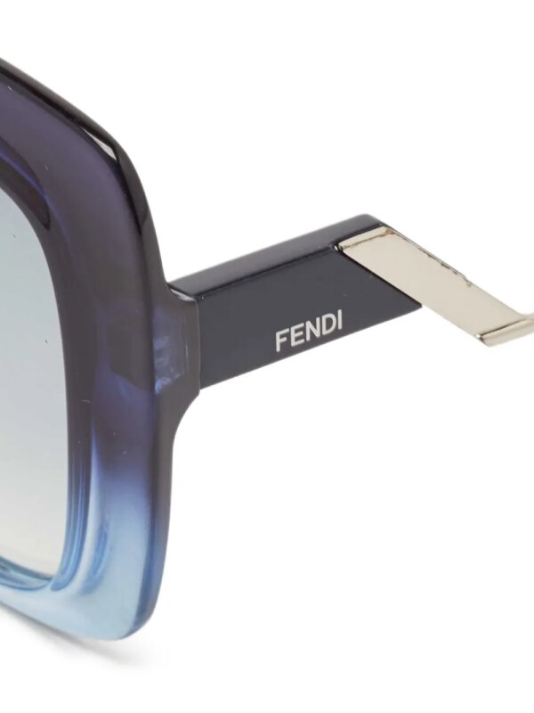 Fendi Pre-Owned Zonnebril met vierkant montuur - Blauw