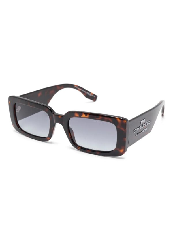 Marc Jacobs Eyewear Zonnebril met rechthoekig montuur - Bruin