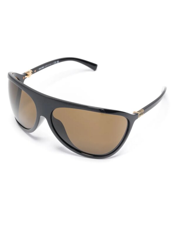 Miu Miu Eyewear Zonnebril met schild montuur - Zwart