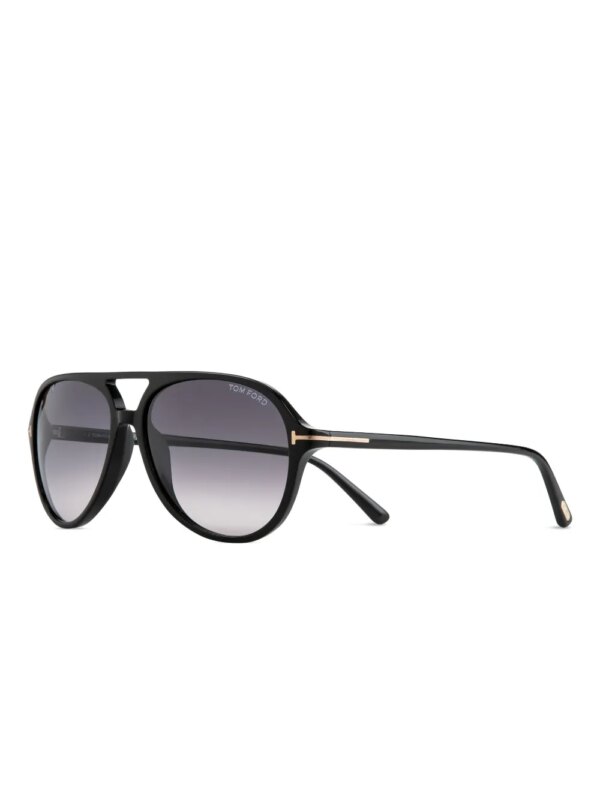 TOM FORD Eyewear Zonnebril met piloten montuur - Zwart