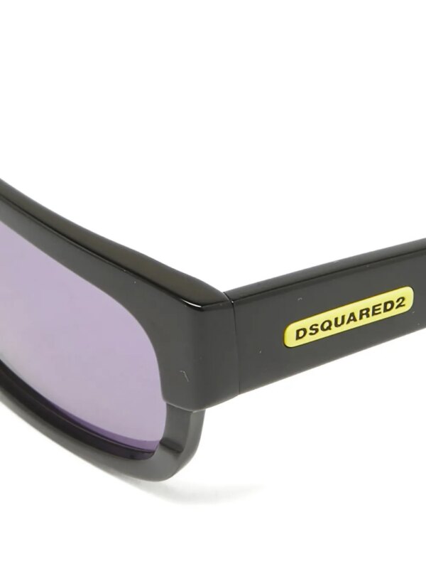 DSQUARED2 Pre-owned zonnebril met rechthoekig montuur - Zwart