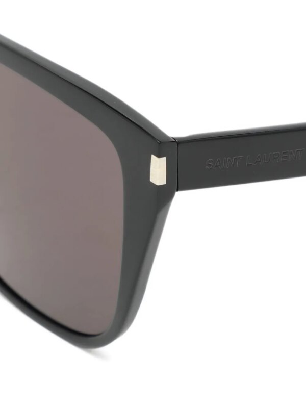 Saint Laurent Pre-Owned Zonnebril met rechthoekig montuur - Zwart