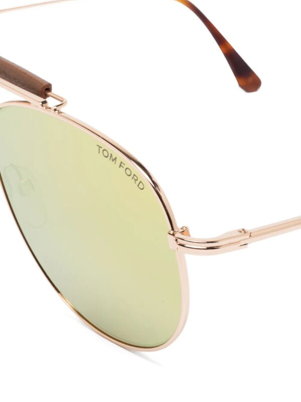 Tom Ford Vintage Zonnebril met piloten montuur - Goud