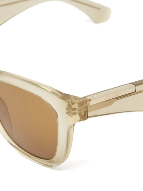 Burberry Pre-Owned Zonnebril met wayfarer montuur - Beige