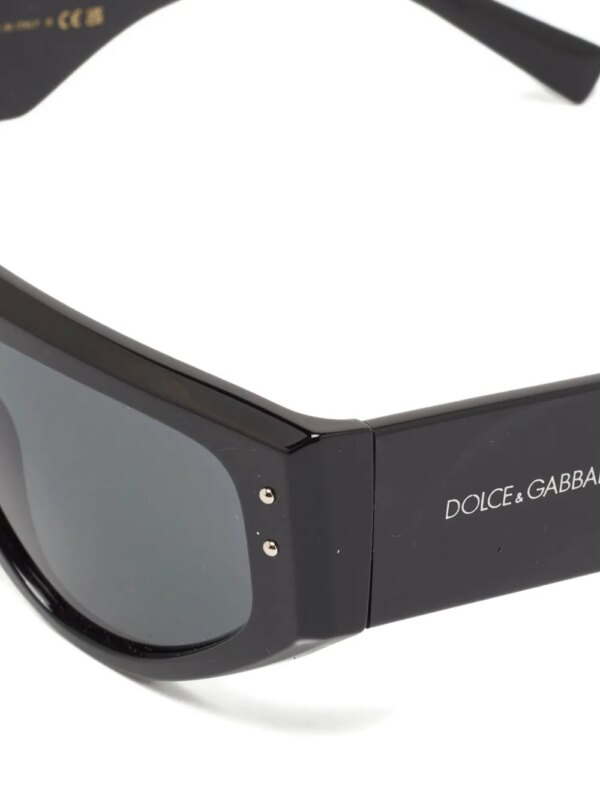 Dolce & Gabbana Pre-Owned Zonnebril met schild montuur - Zwart