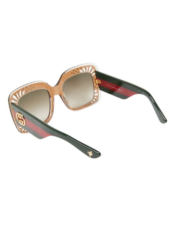 Gucci Pre-Owned Zonnebril verfraaid met kristallen - Bruin