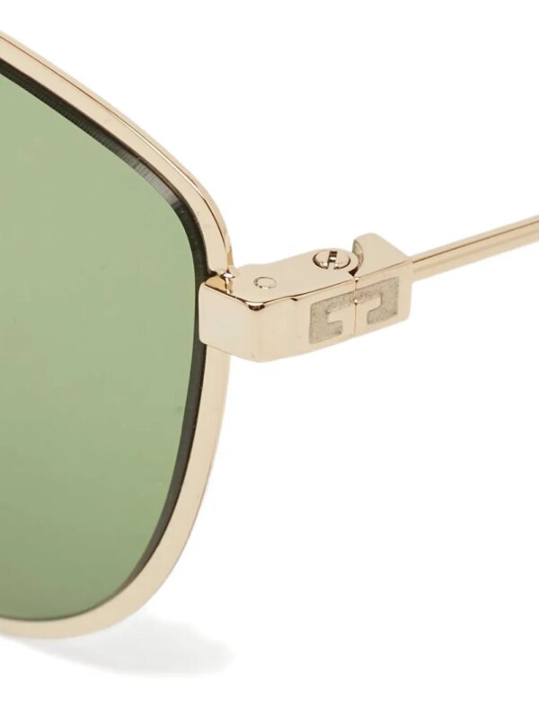 Givenchy Pre-Owned Zonnebril met geometrisch montuur - Goud