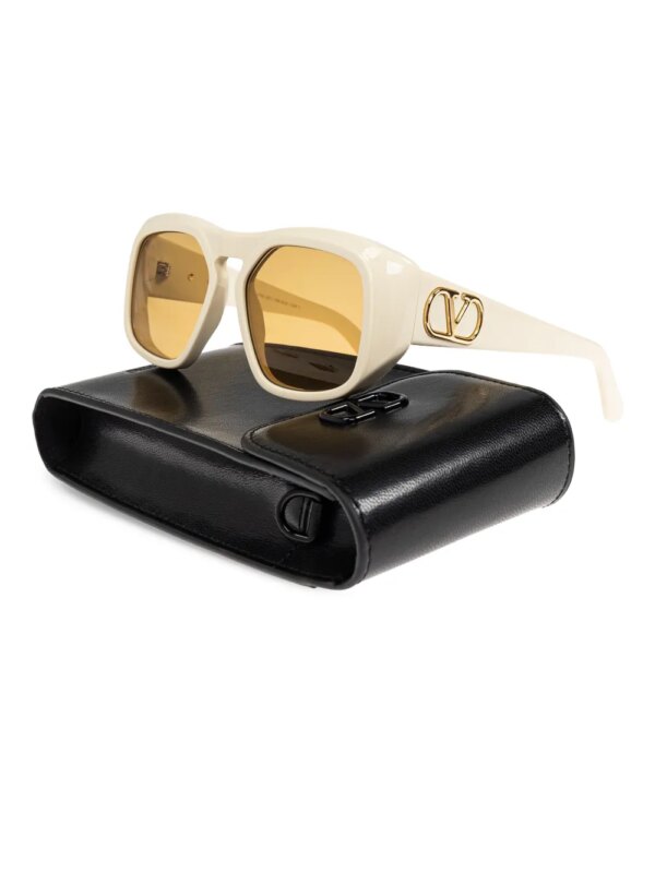 VALENTINO GARAVANI EYEWEAR Zonnebril met logoplakkaat - Beige